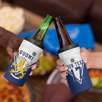 Custom Finland Ice Hockey We are Champions 4 in 1 Can Cooler Tumbler Sporty Style Come on Leijonat