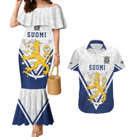 Custom Finland Ice Hockey We are Champions Couples Matching Mermaid Dress and Hawaiian Shirt Sporty Style Come on Leijonat