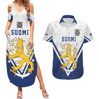 Custom Finland Ice Hockey We are Champions Couples Matching Summer Maxi Dress and Hawaiian Shirt Sporty Style Come on Leijonat