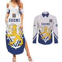 Custom Finland Ice Hockey We are Champions Couples Matching Summer Maxi Dress and Long Sleeve Button Shirt Sporty Style Come on Leijonat