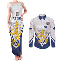 Custom Finland Ice Hockey We are Champions Couples Matching Tank Maxi Dress and Long Sleeve Button Shirt Sporty Style Come on Leijonat