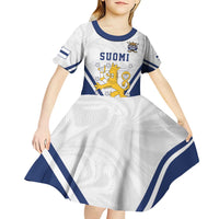 Custom Finland Ice Hockey We are Champions Kid Short Sleeve Dress Sporty Style Come on Leijonat