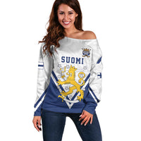 Custom Finland Ice Hockey We are Champions Off Shoulder Sweater Sporty Style Come on Leijonat