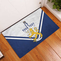 Custom Finland Ice Hockey We are Champions Rubber Doormat Sporty Style Come on Leijonat
