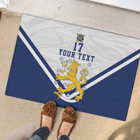 Custom Finland Ice Hockey We are Champions Rubber Doormat Sporty Style Come on Leijonat