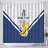 Custom Finland Ice Hockey We are Champions Shower Curtain Sporty Style Come on Leijonat
