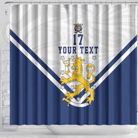 Custom Finland Ice Hockey We are Champions Shower Curtain Sporty Style Come on Leijonat