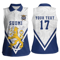 Custom Finland Ice Hockey We are Champions Women Sleeveless Polo Shirt Sporty Style Come on Leijonat