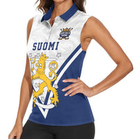 Custom Finland Ice Hockey We are Champions Women Sleeveless Polo Shirt Sporty Style Come on Leijonat