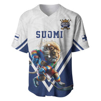 Custom Finland Ice Hockey Lion Mascot Baseball Jersey Sporty Style Come on Leijonat