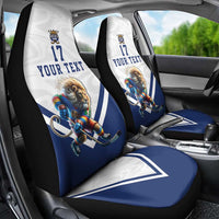 Custom Finland Ice Hockey Lion Mascot Car Seat Cover Sporty Style Come on Leijonat