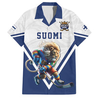 Custom Finland Ice Hockey Lion Mascot Family Matching Puletasi and Hawaiian Shirt Sporty Style Come on Leijonat