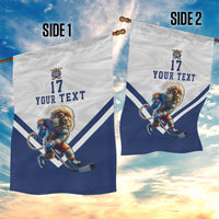 Custom Finland Ice Hockey Lion Mascot Garden Flag Sporty Style Come on Leijonat