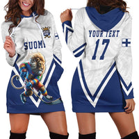 Custom Finland Ice Hockey Lion Mascot Hoodie Dress Sporty Style Come on Leijonat