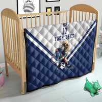 Custom Finland Ice Hockey Lion Mascot Quilt Sporty Style Come on Leijonat