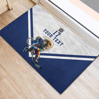 Custom Finland Ice Hockey Lion Mascot Rubber Doormat Sporty Style Come on Leijonat