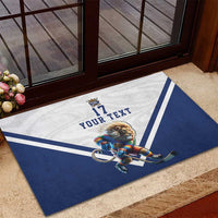 Custom Finland Ice Hockey Lion Mascot Rubber Doormat Sporty Style Come on Leijonat