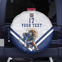 Custom Finland Ice Hockey Lion Mascot Spare Tire Cover Sporty Style Come on Leijonat
