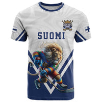 Custom Finland Ice Hockey Lion Mascot T Shirt Sporty Style Come on Leijonat