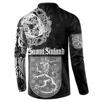 Finland Vikings Culture Button Sweatshirt Suomi Viking Ships