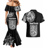 Finland Vikings Culture Couples Matching Mermaid Dress and Hawaiian Shirt Suomi Viking Ships