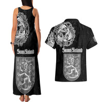 Finland Vikings Culture Couples Matching Tank Maxi Dress and Hawaiian Shirt Suomi Viking Ships