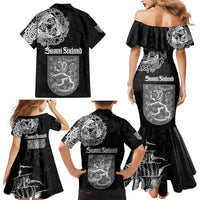 Finland Vikings Culture Family Matching Mermaid Dress and Hawaiian Shirt Suomi Viking Ships
