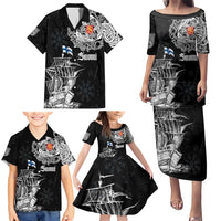 Finland Vikings Culture Family Matching Puletasi and Hawaiian Shirt Suomi Viking Ships