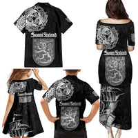 Finland Vikings Culture Family Matching Puletasi and Hawaiian Shirt Suomi Viking Ships
