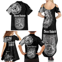 Finland Vikings Culture Family Matching Summer Maxi Dress and Hawaiian Shirt Suomi Viking Ships