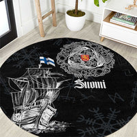 Finland Vikings Culture Round Carpet Suomi Viking Ships