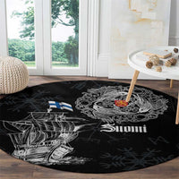 Finland Vikings Culture Round Carpet Suomi Viking Ships