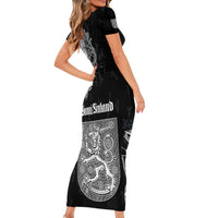 Finland Vikings Culture Short Sleeve Bodycon Dress Suomi Viking Ships