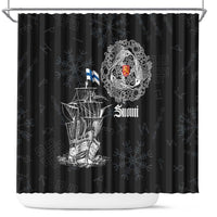 Finland Vikings Culture Shower Curtain Suomi Viking Ships