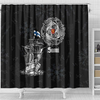Finland Vikings Culture Shower Curtain Suomi Viking Ships