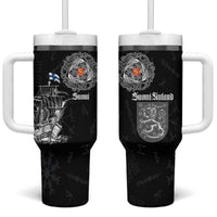 Finland Vikings Culture Tumbler With Handle Suomi Viking Ships