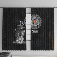 Finland Vikings Culture Window Curtain Suomi Viking Ships