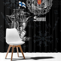 Finland Vikings Culture Window Curtain Suomi Viking Ships