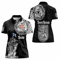 Finland Vikings Culture Women Polo Shirt Suomi Viking Ships