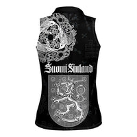 Finland Vikings Culture Women Sleeveless Polo Shirt Suomi Viking Ships