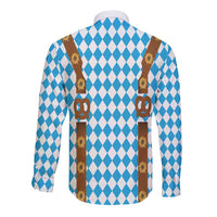 Germany Oktoberfest Long Sleeve Button Shirt Lederhosen Costume
