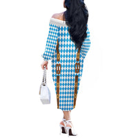 Germany Oktoberfest Off The Shoulder Long Sleeve Dress Lederhosen Costume