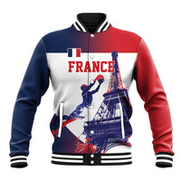 Custom France Basketball Baseball Jacket Eiffel Tower Sporty Style