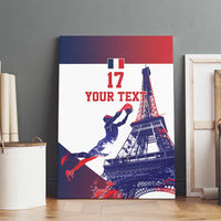 Custom France Basketball Canvas Wall Art Eiffel Tower Sporty Style