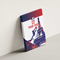 Custom France Basketball Canvas Wall Art Eiffel Tower Sporty Style