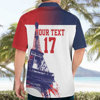 Custom France Basketball Hawaiian Shirt Eiffel Tower Sporty Style