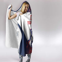 Custom France Basketball Hooded Blanket Eiffel Tower Sporty Style