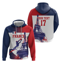 Custom France Basketball Hoodie Eiffel Tower Sporty Style