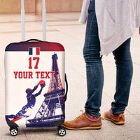 Custom France Basketball Luggage Cover Eiffel Tower Sporty Style