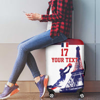 Custom France Basketball Luggage Cover Eiffel Tower Sporty Style
